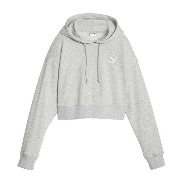 Áo Hoodie Puma Classics Women's Cropped Hoodie 621409_04 Màu Xám Nhạt - Thời trang - Vua Hàng Hiệu