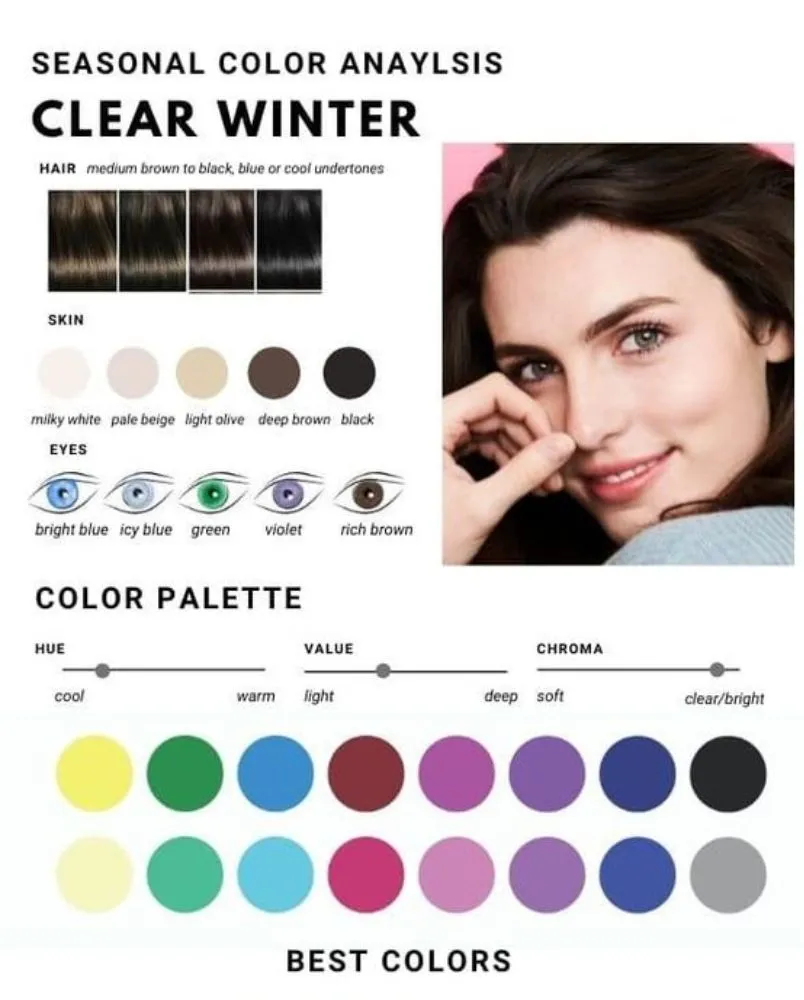 Bảng màu Personal color winter: Cách trang điểm và phối đồ đẹp
