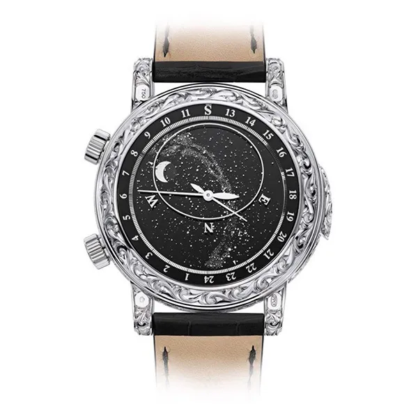 Đồng Hồ Nam Patek Philippe Grand Complications Sky Moon Tourbillon 6002G-010 Màu Đen - Đồng hồ - Vua Hàng Hiệu