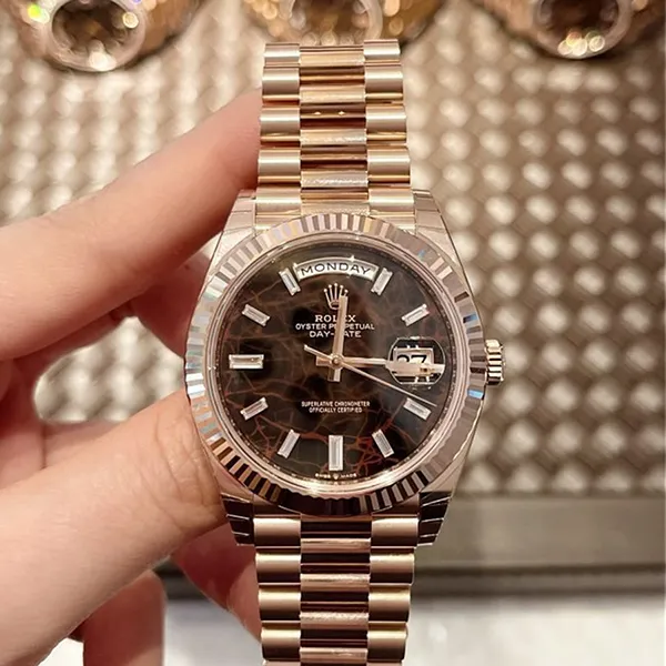 Đồng Hồ Nam Rolex Everose Gold Day-Date 40 228235-0045 Mặt Số Eisenkiesel Màu Vàng Hồng - Đồng hồ - Vua Hàng Hiệu