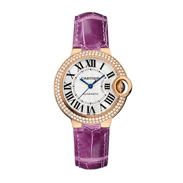 Đồng Hồ Nữ Cartier Ballon Bleu De 33mm WE902066 Violet Màu Tím / Vàng Hồng - Đồng hồ - Vua Hàng Hiệu