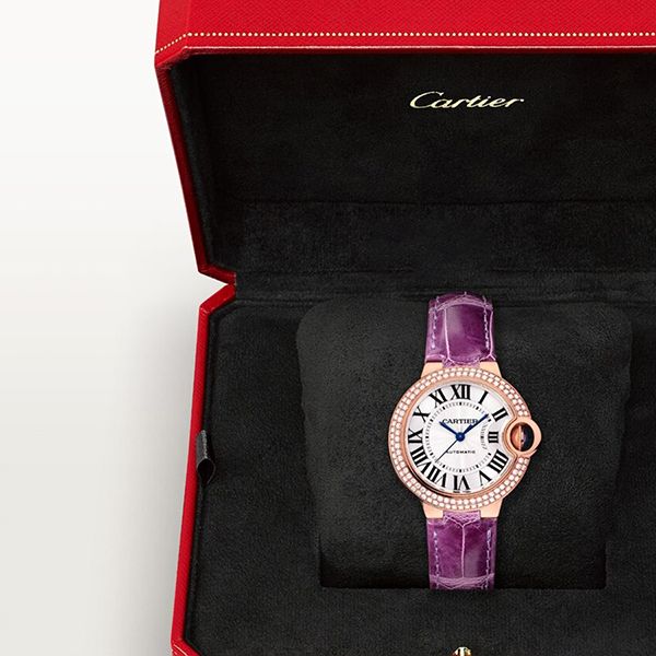 Đồng Hồ Nữ Cartier Ballon Bleu De 33mm WE902066 Violet Màu Tím / Vàng Hồng - Đồng hồ - Vua Hàng Hiệu