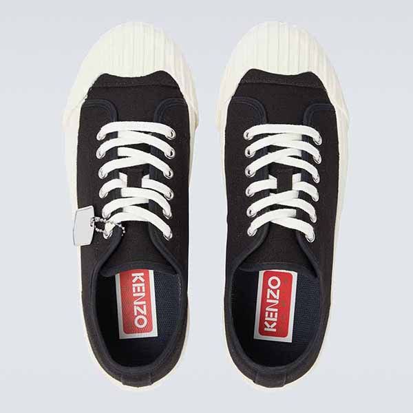 Giày Sneaker Nam Kenzo Tiger Black Canvas School Trainers Màu Đen - Giày - Vua Hàng Hiệu
