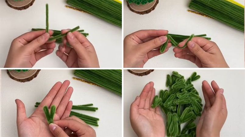 Hướng dẫn làm cây thông noel bằng kẽm nhung đơn giản tại nhà