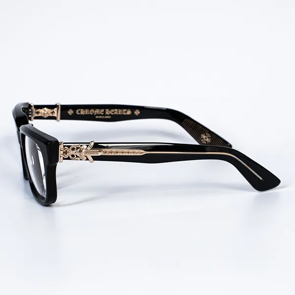 Kính Mắt Cận Chrome Hearts Vagillionaire II BK-18KGP Màu Đen - Kính mắt - Vua Hàng Hiệu