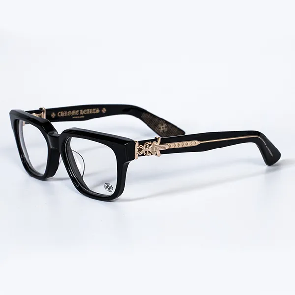 Kính Mắt Cận Chrome Hearts Vagillionaire II BK-18KGP Màu Đen - Kính mắt - Vua Hàng Hiệu