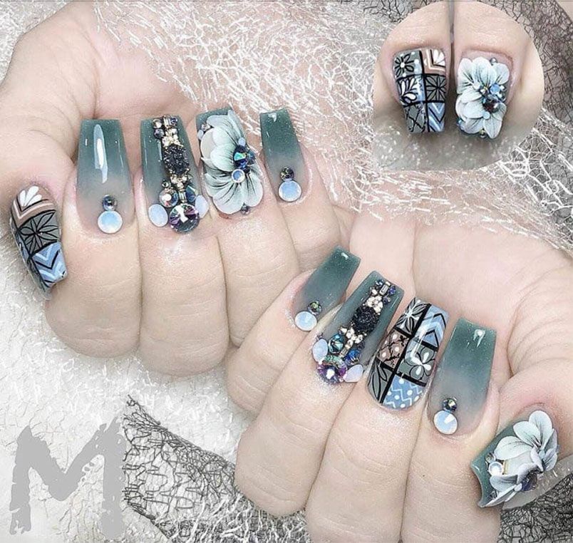 Top 101+ mẫu nail đính đá đẹp, sang chảnh cho nàng tham khảo