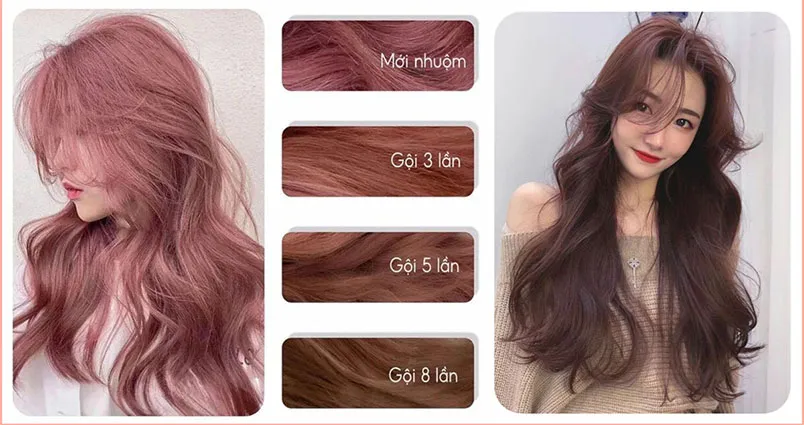 Nhuộm nâu hồng trà có phải tẩy không? Phai ra màu gì?