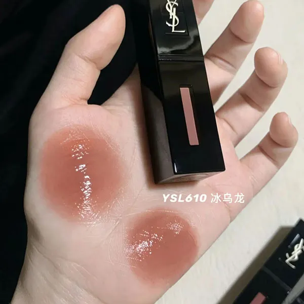 Son Kem Yves Saint Laurent YSL Vinyl Cream Lip Stain 610 Nude Champion Màu Nude Cam - Son Môi - Vua Hàng Hiệu