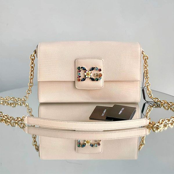 Túi Đeo Chéo Nữ Dolce & Gabbana D&G Shoulder Bag Màu Hồng Nhạt - Túi xách - Vua Hàng Hiệu