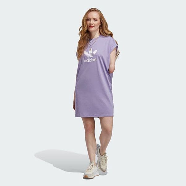 Váy Suông Nữ Adidas Adicolor Classics Trefoil Tee Dress IC5482 Màu Tím Size M - Thời trang - Vua Hàng Hiệu