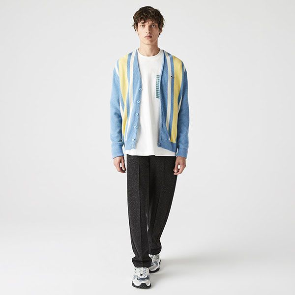 Áo Cardigan Nam Lacoste Men's Live Vintage Inspired Wool Blend Buttoned Cardigan AH7306-51 Màu Phối Màu Size 4 - Thời trang - Vua Hàng Hiệu