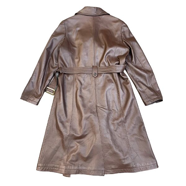 Áo Khoác Da Nữ Balmain Trech Coat Màu Nâu Đậm Size 11 - Thời trang - Vua Hàng Hiệu
