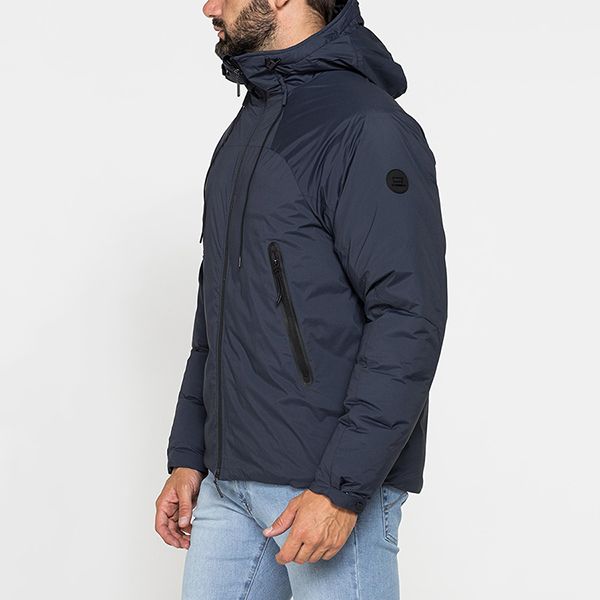Áo Khoác Nam Carrera Jeans Technical Padded Jacket With Hood And Zip 409D1565X_687 Màu Xanh Navy Size L - Thời trang - Vua Hàng Hiệu