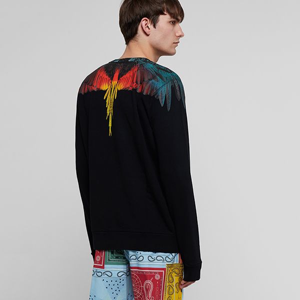 Áo Nỉ Sweater Nam Marcelo Burlon Icon Wings Crewneck Màu Đen Size XXS - Thời trang - Vua Hàng Hiệu