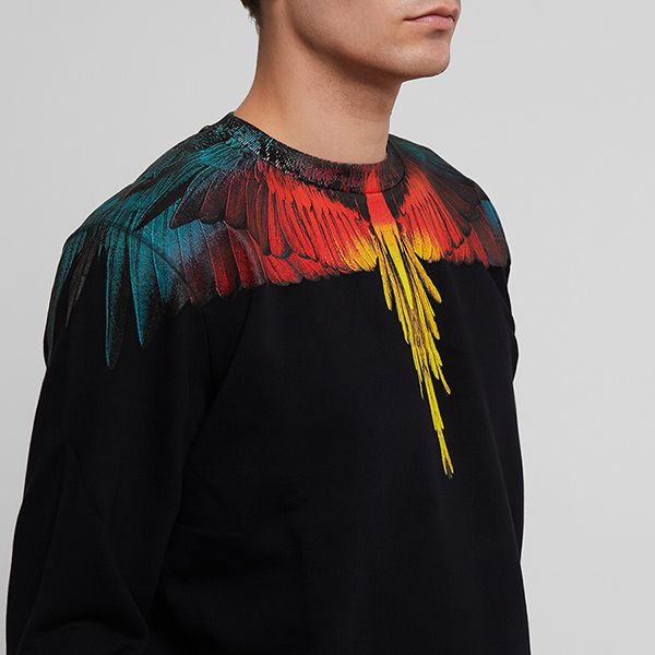 Áo Nỉ Sweater Nam Marcelo Burlon Icon Wings Crewneck Màu Đen Size XXS - Thời trang - Vua Hàng Hiệu