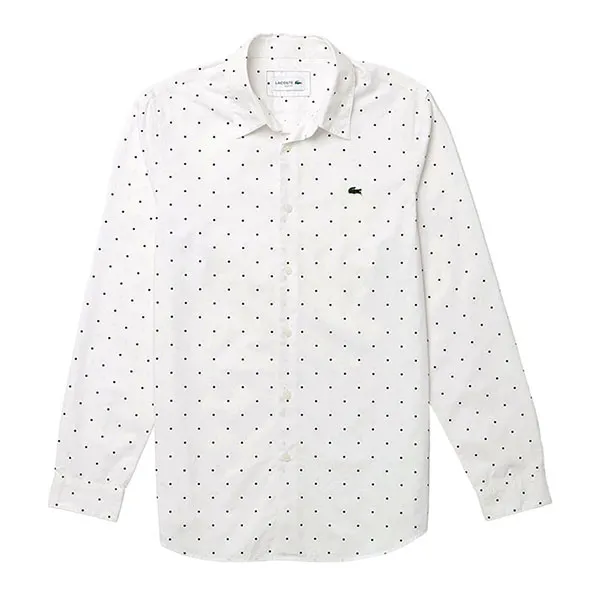 Áo Sơ Mi Dài Tay Nam Lacoste Men's Slim Fit Polka Dotted Cotton Poplin Shirt CH0949 Màu Trắng Size 41 - Thời trang - Vua Hàng Hiệu
