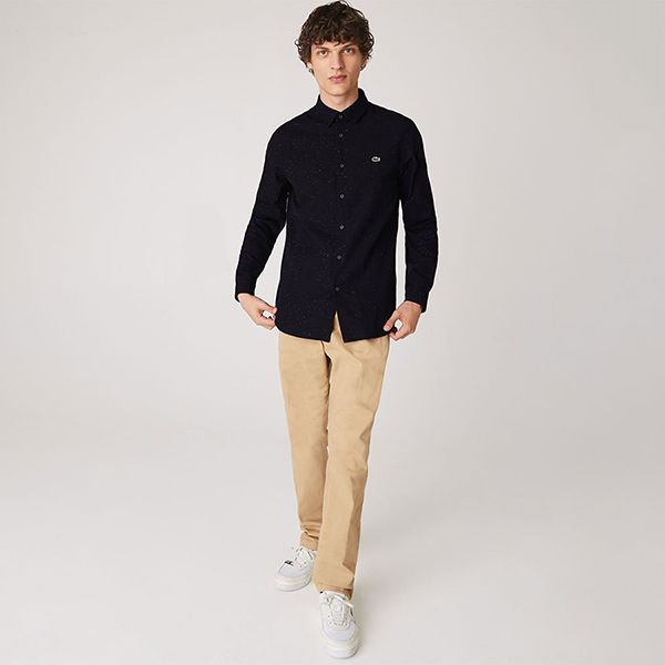 Áo Sơ Mi Nam Lacoste Slim Fit Shirt CH2985 Màu Xanh Than - Thời trang - Vua Hàng Hiệu
