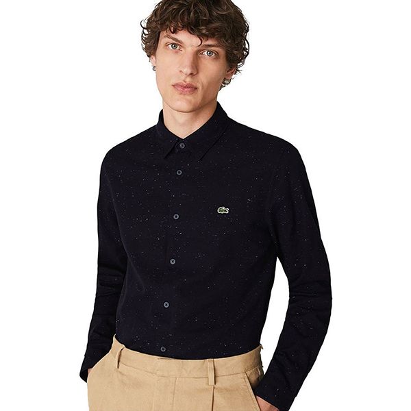 Áo Sơ Mi Nam Lacoste Slim Fit Shirt CH2985 Màu Xanh Than - Thời trang - Vua Hàng Hiệu