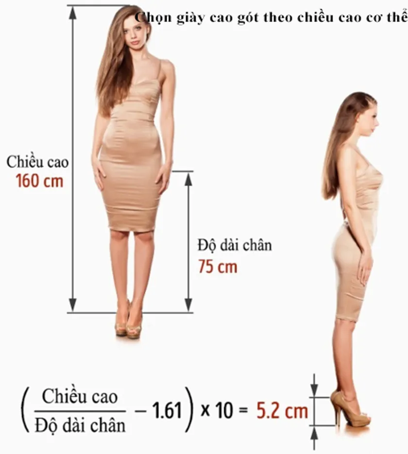 Học cách chọn giày cao gót phù hợp với chiều cao và vóc dáng