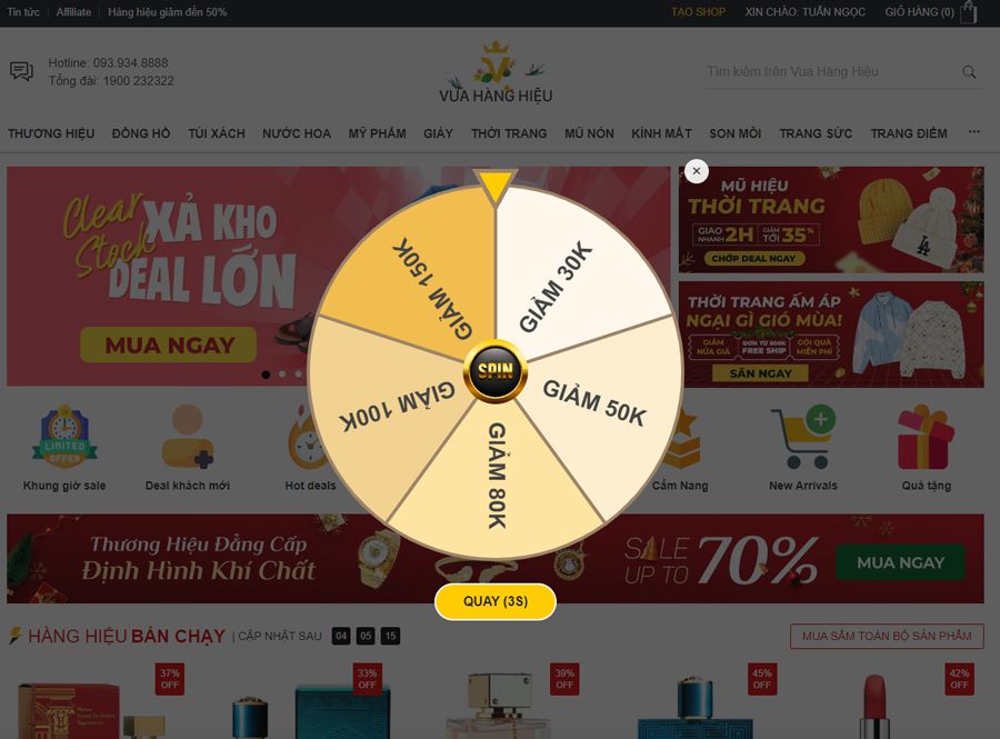 Ưu đãi thành viên TẢI APP mới: Mua sắm hàng hiệu tặng mã giảm tới 150K đơn mới - 3