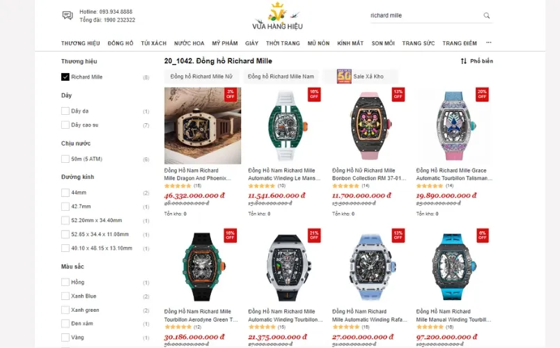 Cách phân biệt đồng hồ Richard Mille thật giả chính hãng