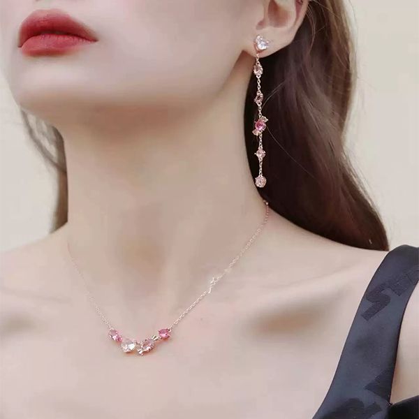 Dây Chuyền Nữ Swarovski Gema 520 Candy Love Crystal Necklace 5630876 Màu Vàng Hồng - Trang sức - Vua Hàng Hiệu