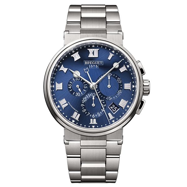 Đồng Hồ Nam Breguet Marine Chronographe 5527TI/Y1/TW0 Màu Xanh Bạc - Đồng hồ - Vua Hàng Hiệu