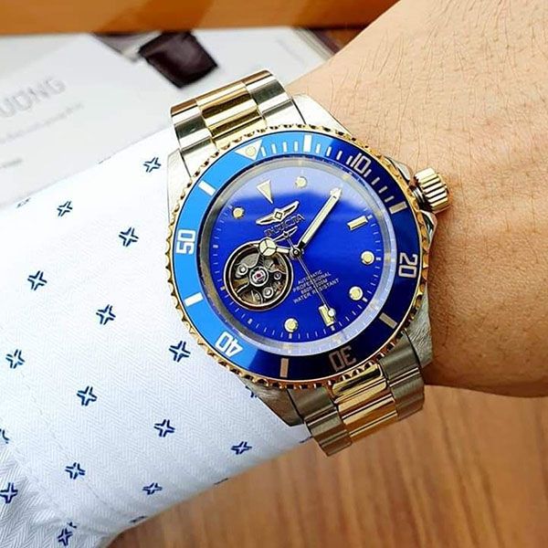 Đồng Hồ Nam Invicta Pro Diver Automatic Blue Dial Two-Tone Men Watch 21719 Màu Xanh Vàng - Đồng hồ - Vua Hàng Hiệu