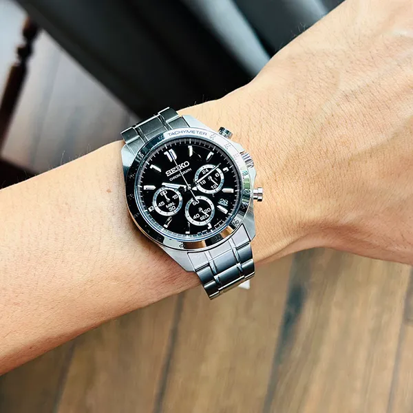 Đồng Hồ Nam Seiko Spirit Chronograph SBTR013 Màu Đen Bạc - Đồng hồ - Vua Hàng Hiệu
