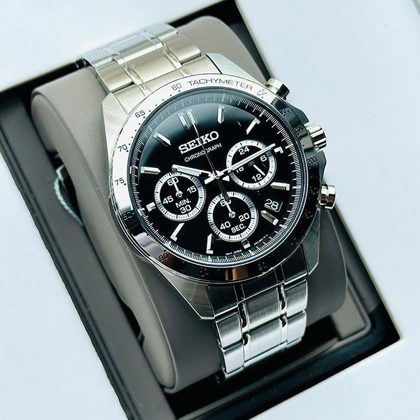 Đồng Hồ Nam Seiko Spirit Chronograph SBTR013 Màu Đen Bạc - Đồng hồ - Vua Hàng Hiệu