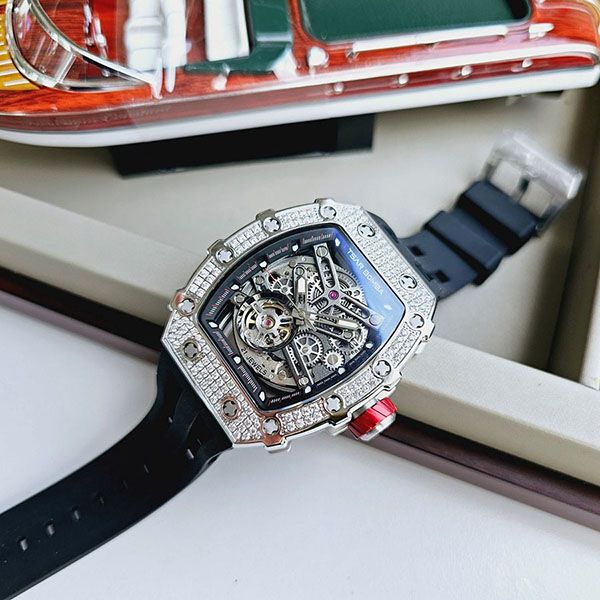 Đồng Hồ Nam Tsar Bomba Cubic Zirconia Bezel Waterproof Màu Đen - Đồng hồ - Vua Hàng Hiệu