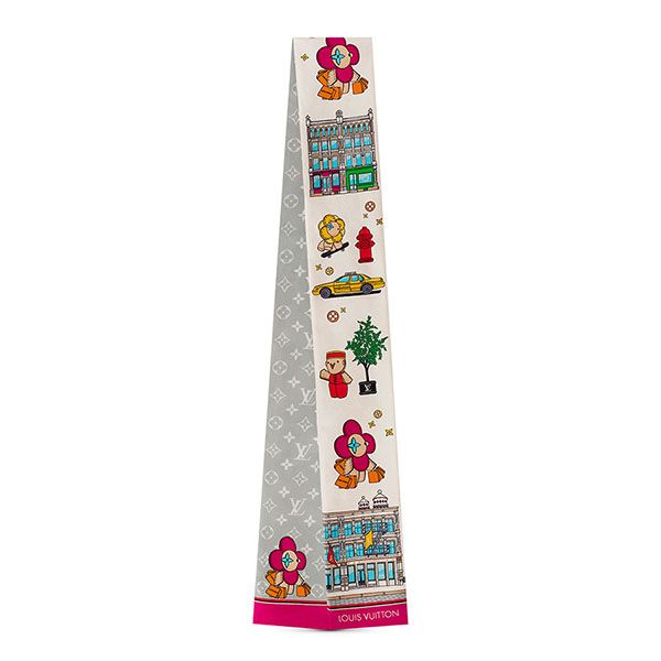 Khăn Nữ Louis Vuitton LV Bandeau Vivienne New York City Scarf Monogram M77931 Màu Hồng - Thời trang - Vua Hàng Hiệu