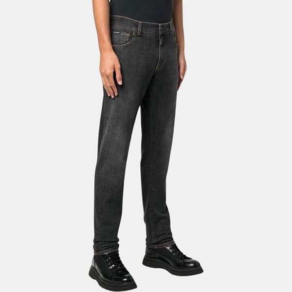 Quần Jean Nam Dolce & Gabbana D&G Slim Tag Gold GY07CD G8FQ0 Màu Xám Đậm Size 44 - Thời trang - Vua Hàng Hiệu