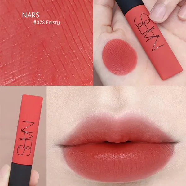 Son Nars Air Matte Lip Color 373 Feisty Màu Cam Hồng Đào San Hô - Son Môi - Vua Hàng Hiệu