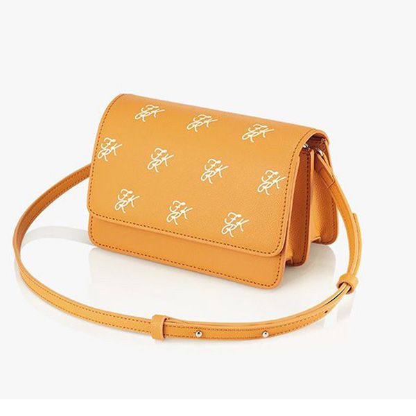 Túi Đeo Chéo Nữ Find Kapoor Accordion Bag 18 Pattern Solid Set FB20ATSL2MT Màu Vàng Mù Tạt - Túi xách - Vua Hàng Hiệu