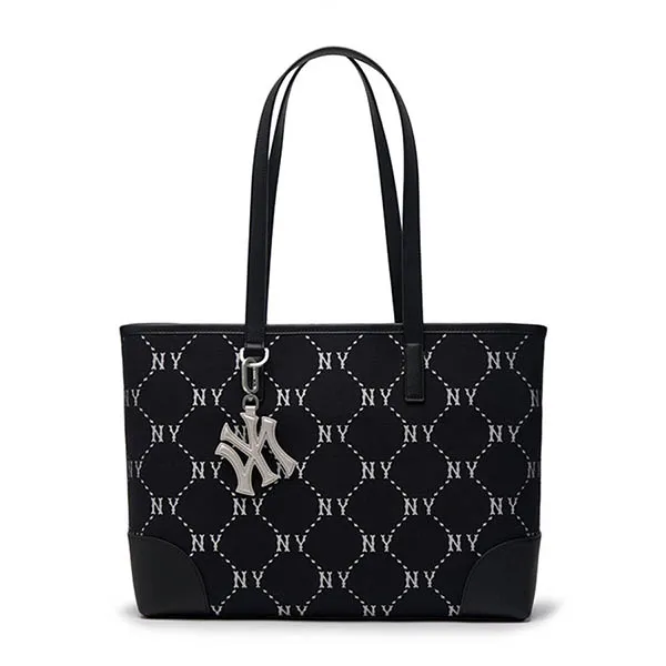 Túi Tote MLB Dia Monogram Jacquard Large Tote Bag New York Yankees 3AORL014N-50BKS Màu Đen - Túi xách - Vua Hàng Hiệu