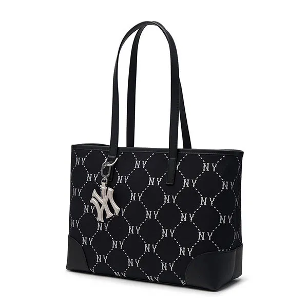 Túi Tote MLB Dia Monogram Jacquard Large Tote Bag New York Yankees 3AORL014N-50BKS Màu Đen - Túi xách - Vua Hàng Hiệu