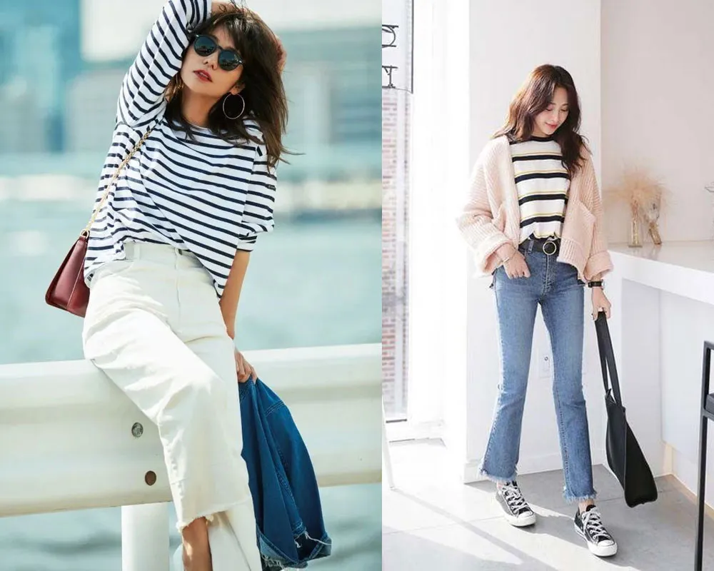 10 cách mặc áo thun dài tay giúp nàng ghi 10 điểm thanh lịch