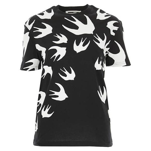 Áo Phông Nam Alexander McQueen Swallow Print 277605 Màu Đen Trắng Size S - Thời trang - Vua Hàng Hiệu
