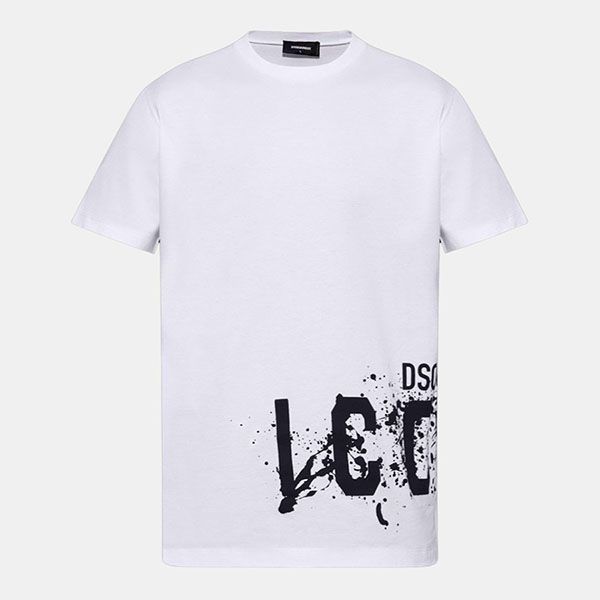 Áo Phông Nam Dsquared2 ICON Printed S79GC0086 Tshrit Màu Trắng Size XL - Thời trang - Vua Hàng Hiệu