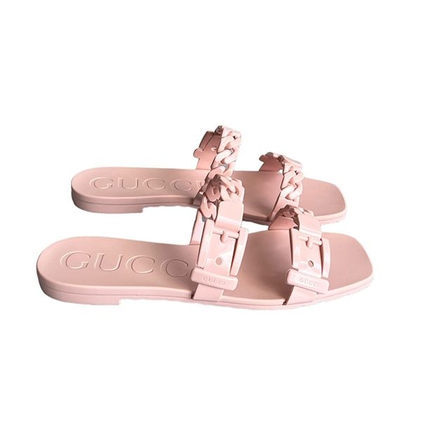 Dép Nữ Gucci Pink Rubber Sandals Màu Hồng Size 36 - Dép - Vua Hàng Hiệu