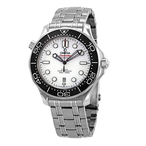 Đồng Hồ Nam Omega Seamaster White Dial Men's Watch 210.30.42.20.04.001 Màu Bạc Đen - Đồng hồ - Vua Hàng Hiệu