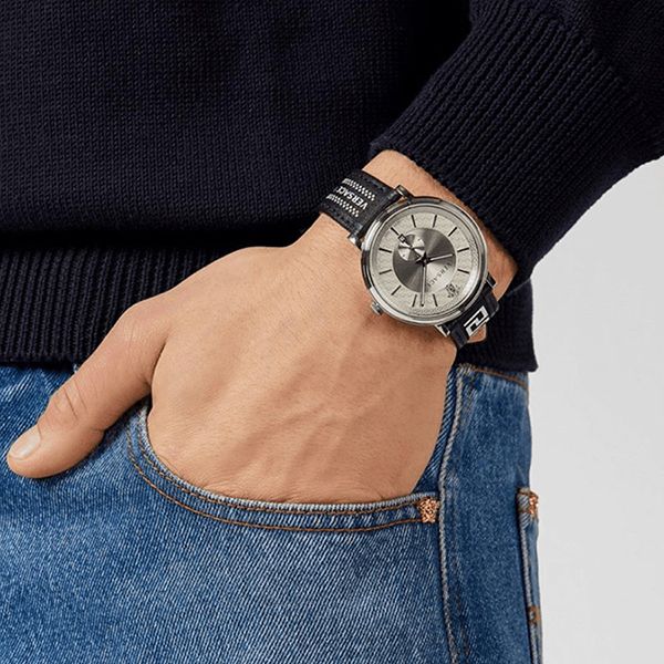 Đồng Hồ Nam Versace V-Circle/ Greca Edition Watch 42mm VEBQ01219 Màu Đen - Đồng hồ - Vua Hàng Hiệu