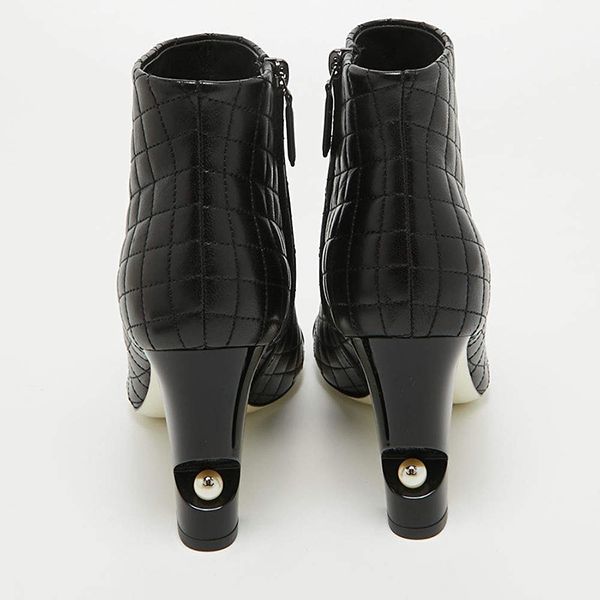 Giày Boot Nữ Chanel Leather Open Toe Màu Đen Size 36.5 - Giày - Vua Hàng Hiệu
