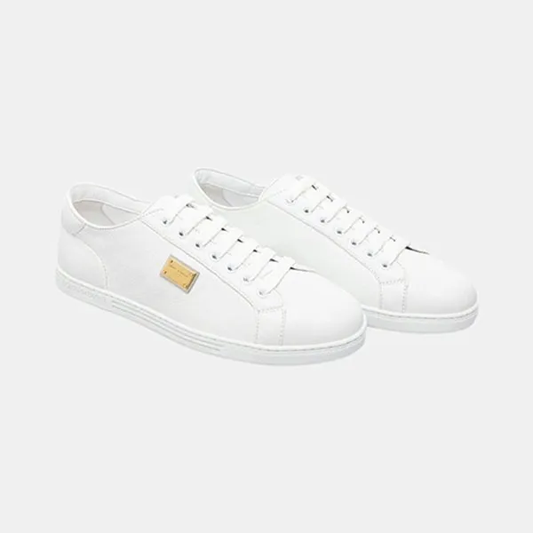 Giày Sneaker Nam Dolce & Gabbana D&G Saint Tropez Plaque White CS1735 AN990 80002 Màu Trắng Size 5.5 - Giày - Vua Hàng Hiệu