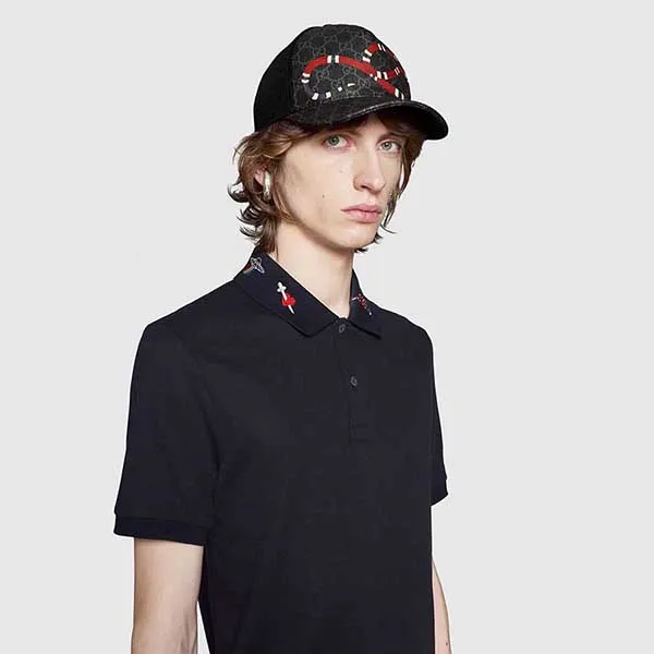 Mũ Gucci Kingsnake Print GG Supreme Baseball Black Màu Đen Size M - Mũ nón - Vua Hàng Hiệu