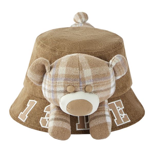 Mũ 13 De Marzo Bear In Wormhole Denim Bucket Hat Brown Màu Nâu - Mũ nón - Vua Hàng Hiệu