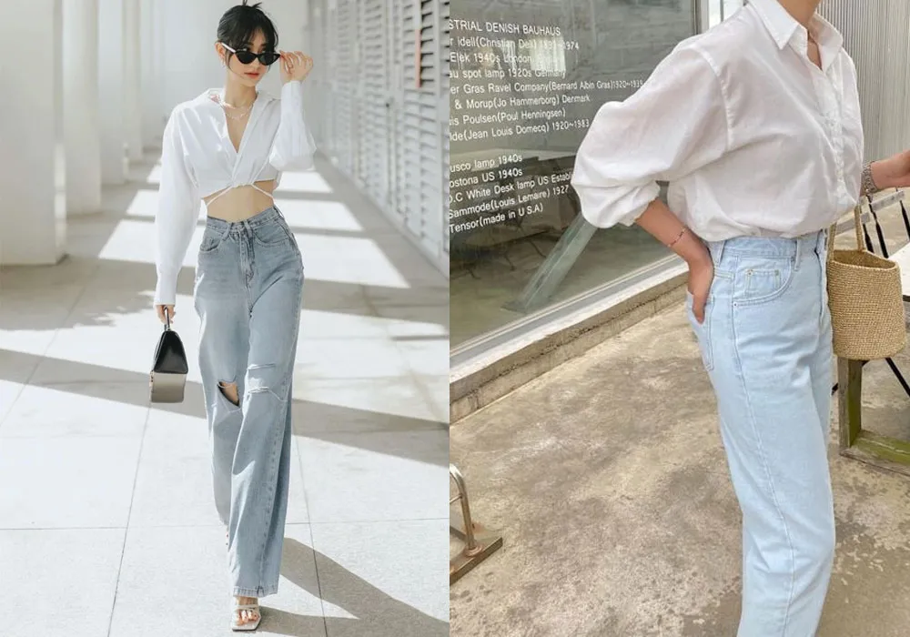 4 cách kết hợp áo sơ mi với quần jeans giúp bạn mặc đẹp