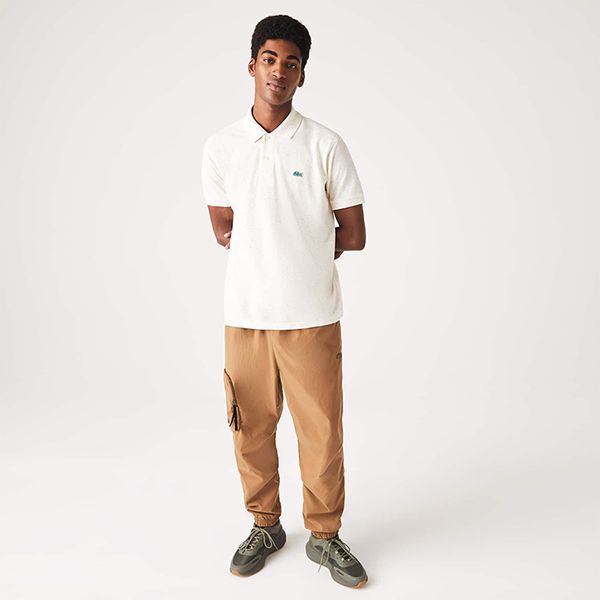 Áo Polo Nam Lacoste Men's Classic Fit Speckled Print Cotton Pique PH2363-74A Màu Ghi Trắng Size 3 - Thời trang - Vua Hàng Hiệu